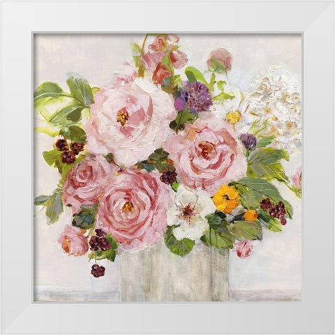 Becoming Blush I White Modern Wood Framed Art Print by Swatland, Sally