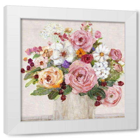 Becoming Blush II White Modern Wood Framed Art Print by Swatland, Sally