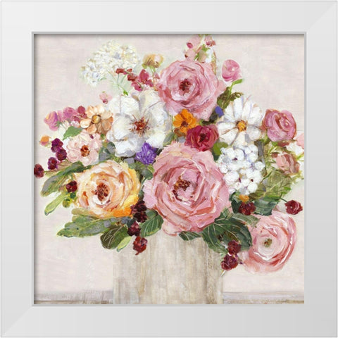 Becoming Blush II White Modern Wood Framed Art Print by Swatland, Sally