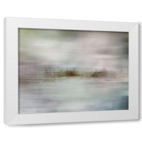 Misty Islands White Modern Wood Framed Art Print by Nan