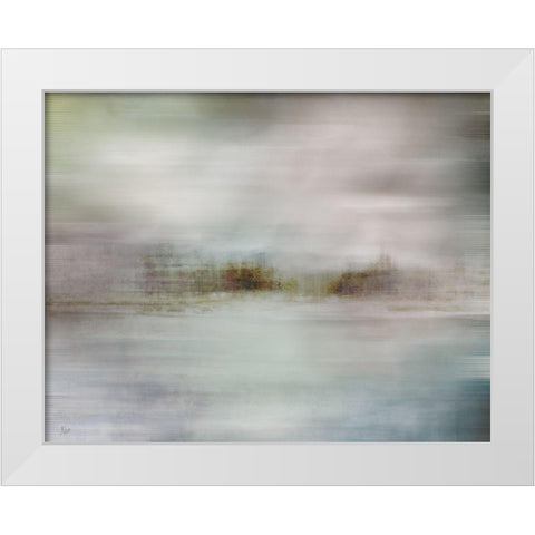 Misty Islands White Modern Wood Framed Art Print by Nan