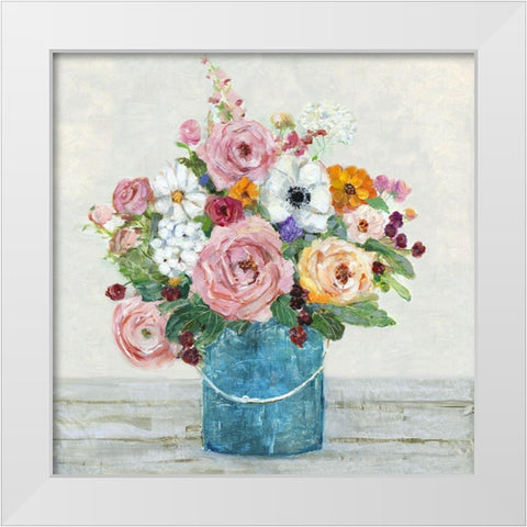 Cottage Garden II White Modern Wood Framed Art Print by Swatland, Sally