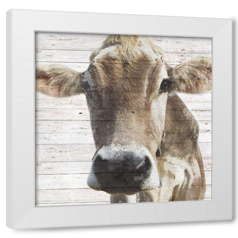 Maude White Modern Wood Framed Art Print by Santiago, Daniela