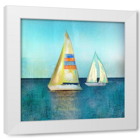 Color Tint Breeze White Modern Wood Framed Art Print by Nan