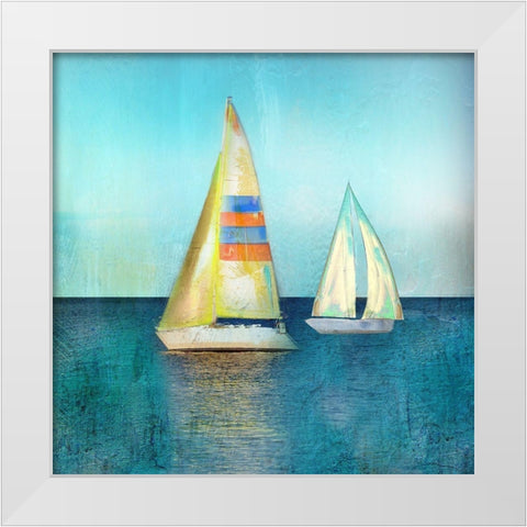 Color Tint Breeze White Modern Wood Framed Art Print by Nan