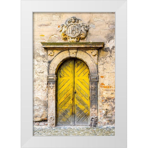 Moravian Door White Modern Wood Framed Art Print by Eggers, Julie