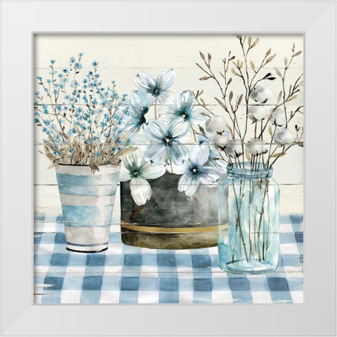Blue Farmhouse White Modern Wood Framed Art Print by Robinson, Carol