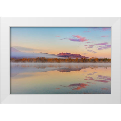 Waterton Lakes White Modern Wood Framed Art Print by Haney, Chuck
