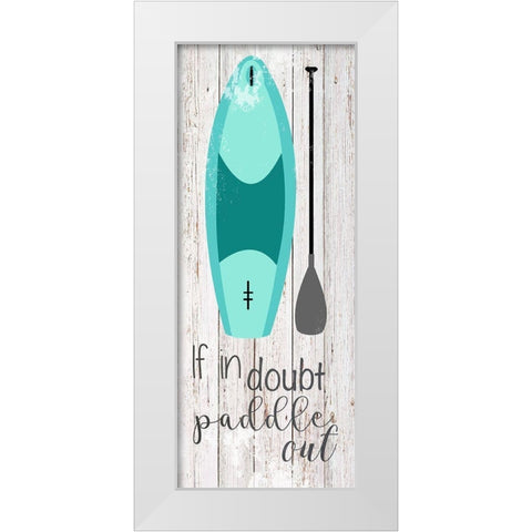 Paddle Board White Modern Wood Framed Art Print by Santiago, Daniela