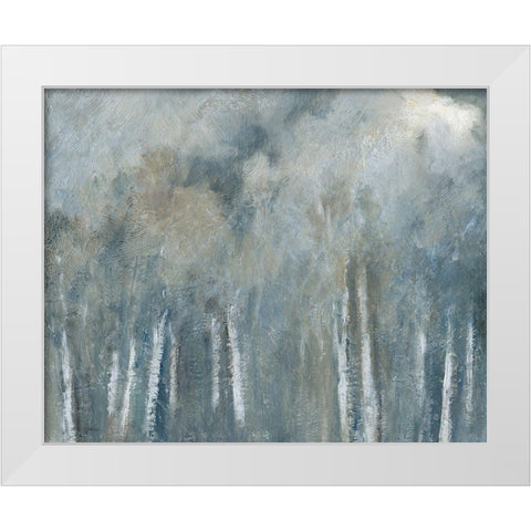 Birch Solitude White Modern Wood Framed Art Print by Robinson, Carol