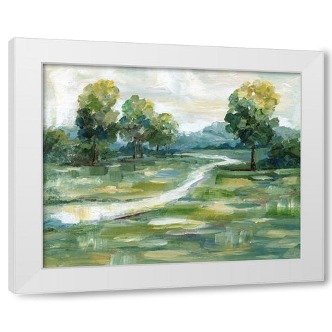 Summer Light White Modern Wood Framed Art Print by Nan