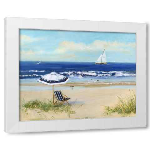 Beach Life I White Modern Wood Framed Art Print by Swatland, Sally