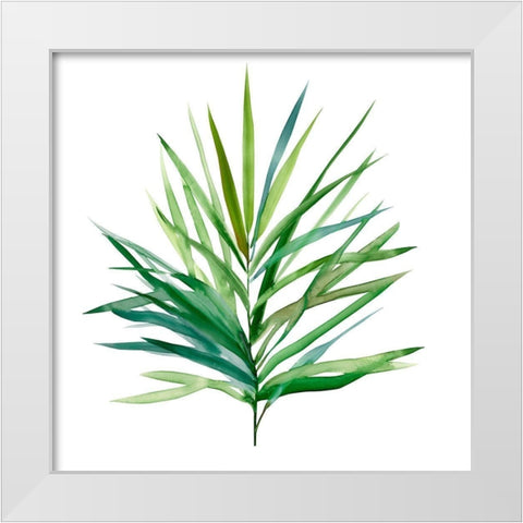 Palm Frond I White Modern Wood Framed Art Print by Robinson, Carol