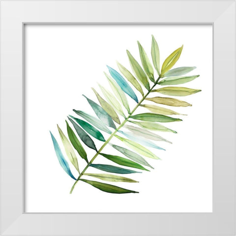 Palm Frond II White Modern Wood Framed Art Print by Robinson, Carol