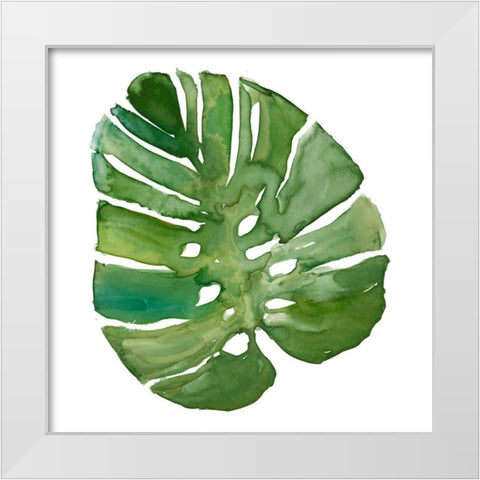 Tropical Frond III White Modern Wood Framed Art Print by Robinson, Carol