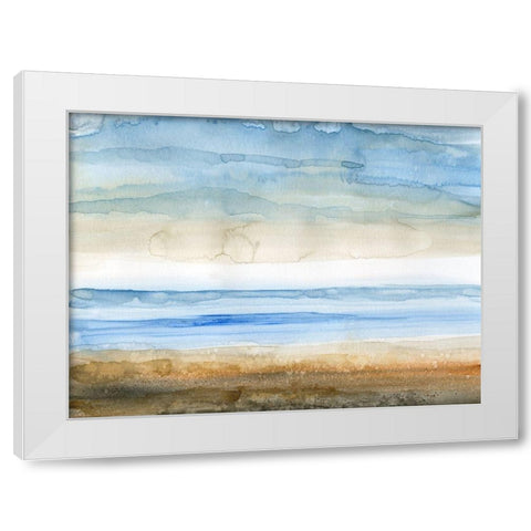 Seaside I White Modern Wood Framed Art Print by Nan