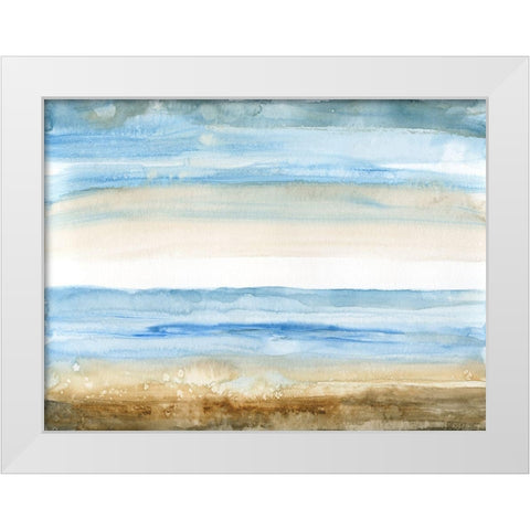 Seaside II White Modern Wood Framed Art Print by Nan