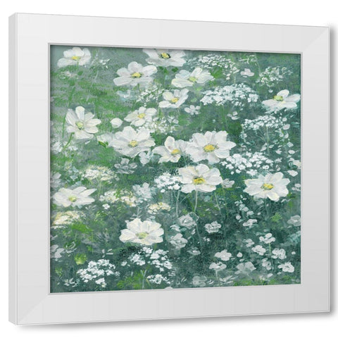 Springtime White Modern Wood Framed Art Print by Swatland, Sally