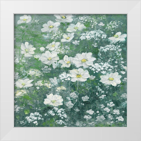 Springtime White Modern Wood Framed Art Print by Swatland, Sally