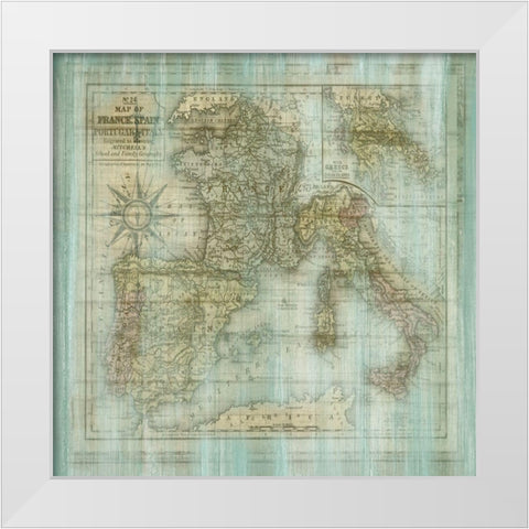 Well Traveled White Modern Wood Framed Art Print by Jill, Susan