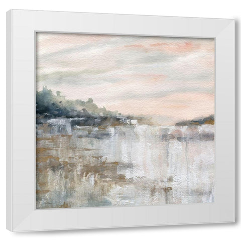 Crystal Falls White Modern Wood Framed Art Print by Robinson, Carol