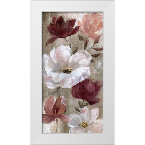 Transient Garden Reds I White Modern Wood Framed Art Print by Nan