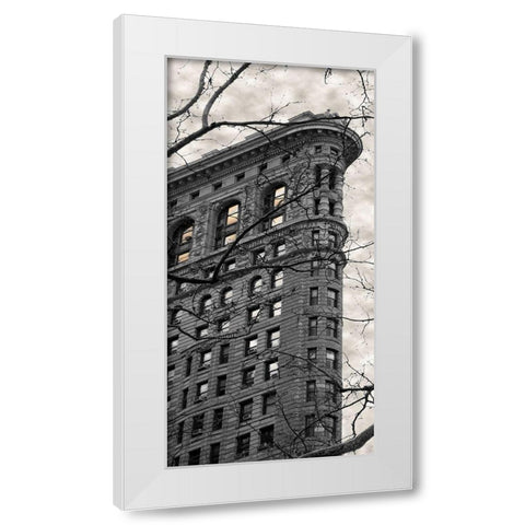 Flatiron Building White Modern Wood Framed Art Print by Jill, Susan