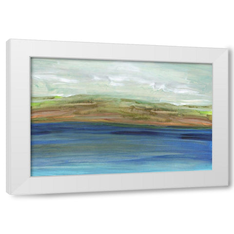 Waters Edge White Modern Wood Framed Art Print by Jill, Susan