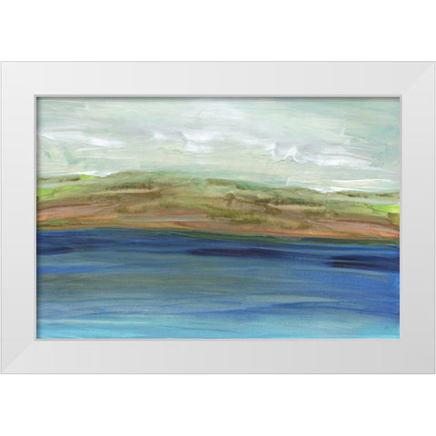 Waters Edge White Modern Wood Framed Art Print by Jill, Susan