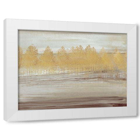 Golden Forest White Modern Wood Framed Art Print by Jill, Susan