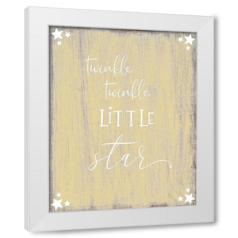 Twinkle White Modern Wood Framed Art Print by CAD Designs