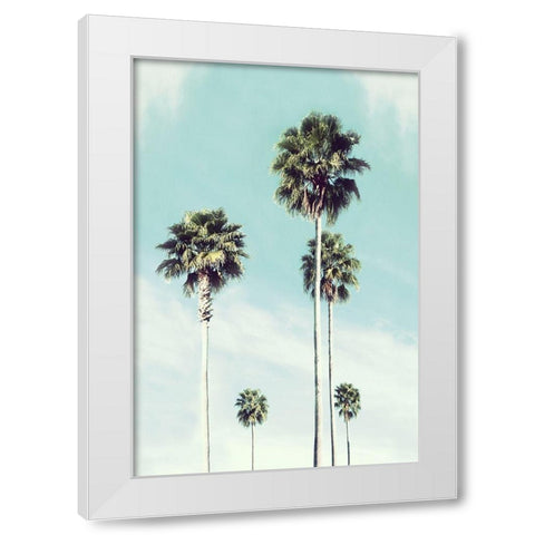 Vintage Palm White Modern Wood Framed Art Print by Carpentieri, Natalie