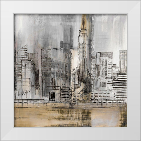 Empire Twilight White Modern Wood Framed Art Print by Jill, Susan