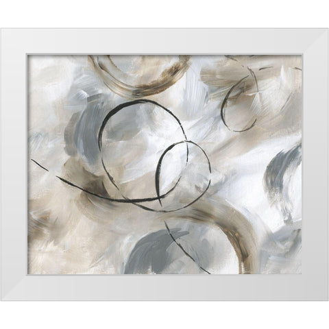 Allegro White Modern Wood Framed Art Print by Nan