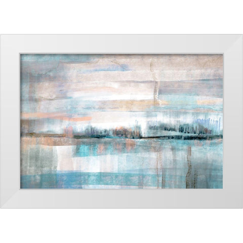 Pastel Valley White Modern Wood Framed Art Print by Nan