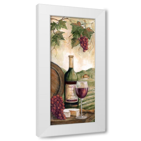 Wine Country Red White Modern Wood Framed Art Print by Dunlap, Marilyn