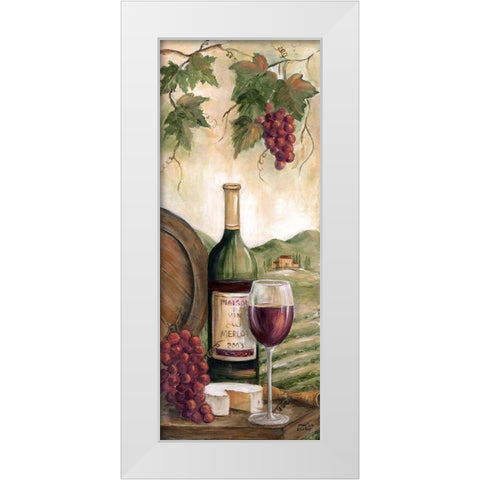Wine Country Red White Modern Wood Framed Art Print by Dunlap, Marilyn