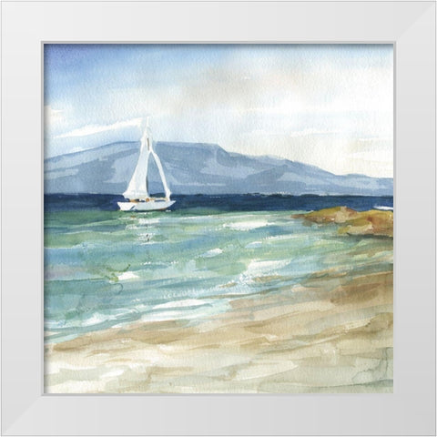 Come Sail away White Modern Wood Framed Art Print by Robinson, Carol