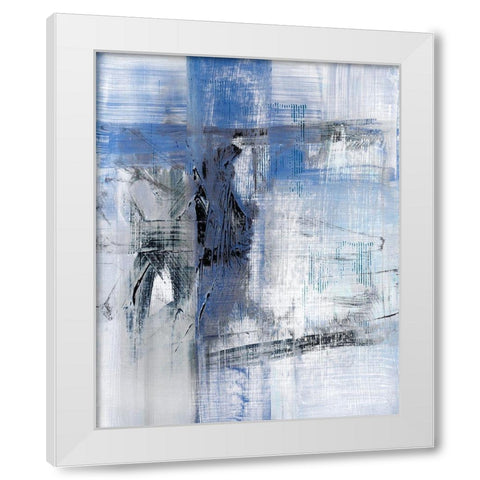 Reflections in Indigo White Modern Wood Framed Art Print by Jill, Susan