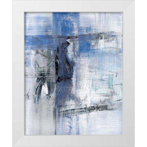 Reflections in Indigo White Modern Wood Framed Art Print by Jill, Susan