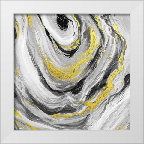 Bold Agate I White Modern Wood Framed Art Print by Robinson, Carol