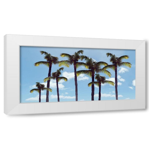Paradise Palms White Modern Wood Framed Art Print by Carpentieri, Natalie