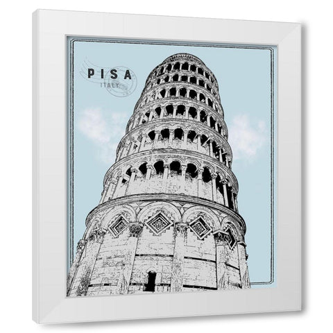 Mid Modern Pisa White Modern Wood Framed Art Print by Carpentieri, Natalie