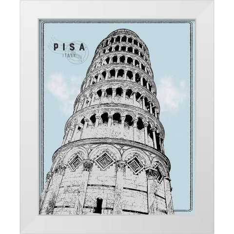 Mid Modern Pisa White Modern Wood Framed Art Print by Carpentieri, Natalie