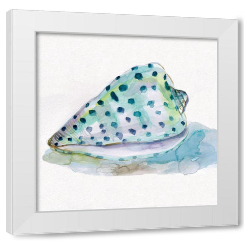 Malecon Shell IV White Modern Wood Framed Art Print by Robinson, Carol