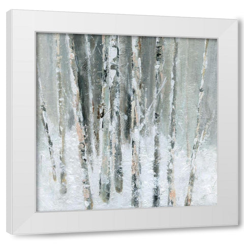 Birch Blush II White Modern Wood Framed Art Print by Robinson, Carol
