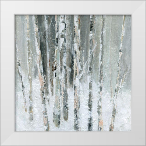 Birch Blush II White Modern Wood Framed Art Print by Robinson, Carol