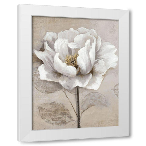 Soft White II White Modern Wood Framed Art Print by Nan