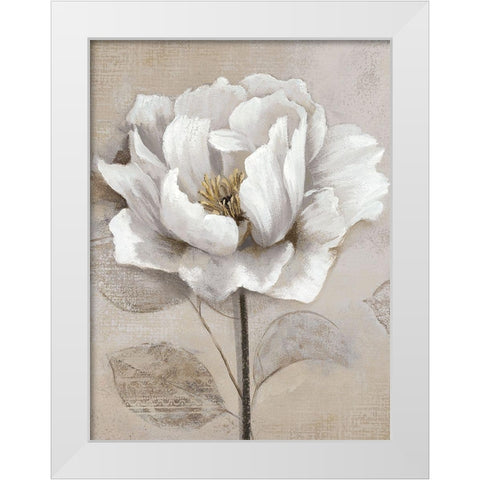 Soft White II White Modern Wood Framed Art Print by Nan