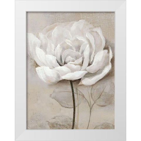 Soft White III White Modern Wood Framed Art Print by Nan